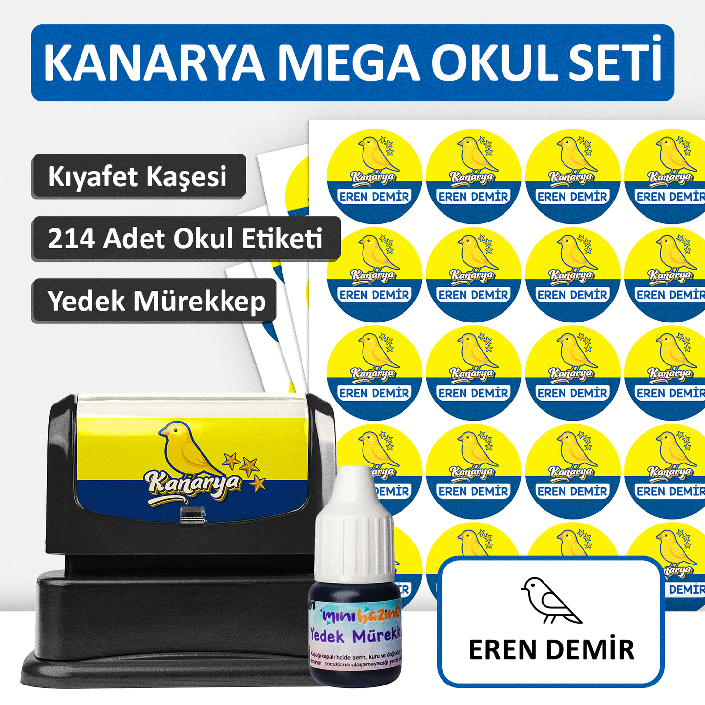 Kanarya Tasarımlı Mega Okul Seti