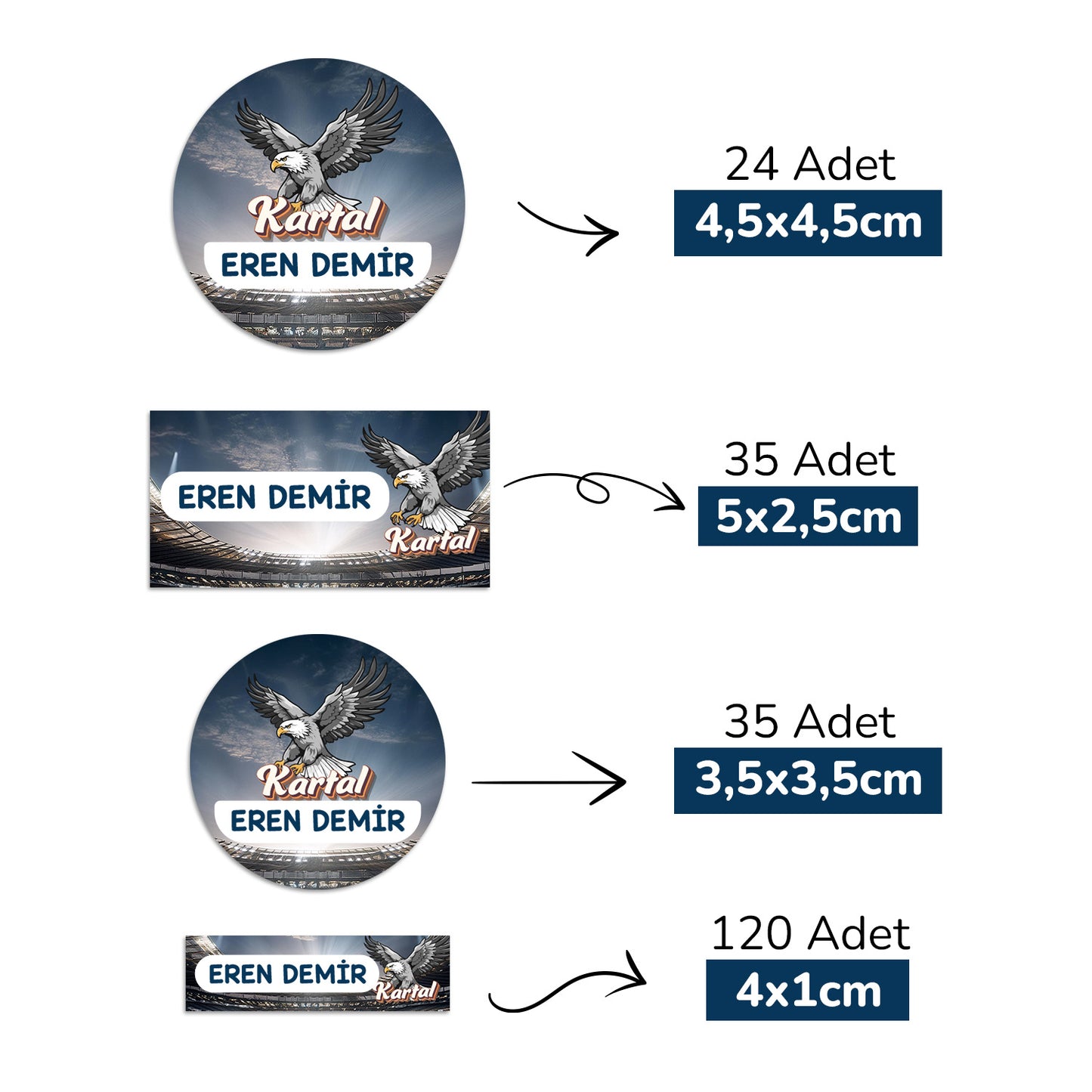Kartal Tasarımlı Mega Okul Seti