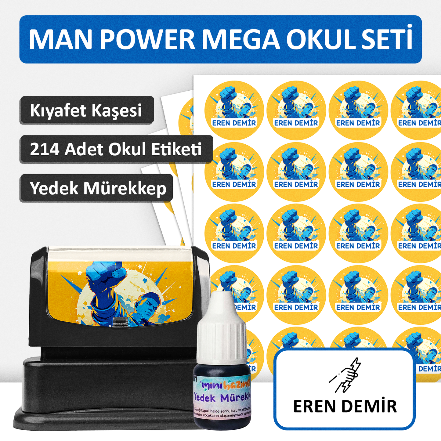 Man Power Tasarımlı Mega Okul Seti