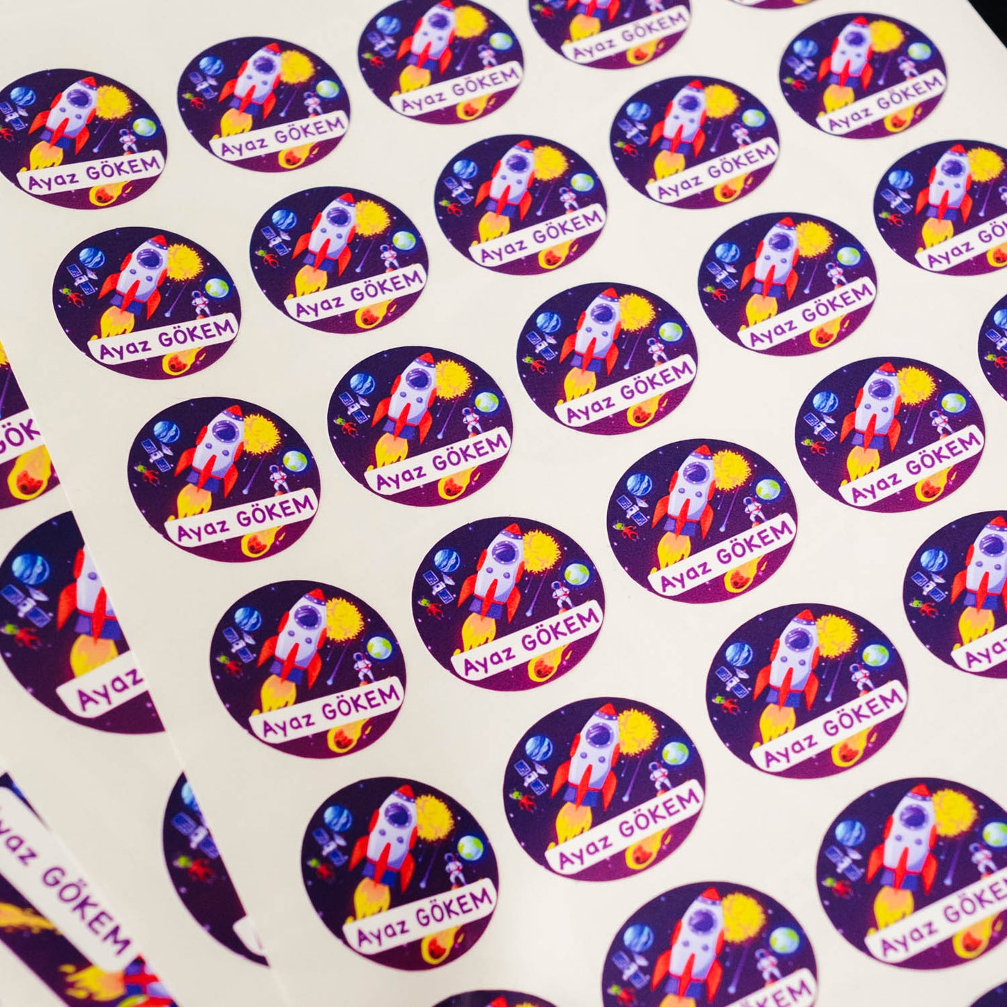 resimli okul etiketi