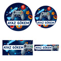214 Adet Konsol Temalı Kişiye Özel İsimli Okul Etiketi
