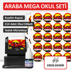 Araba Tasarımlı Mega Okul Seti