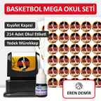 Basketbol Tasarımlı Mega Okul Seti
