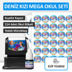Deniz Kızı Tasarımlı Mega Okul Seti