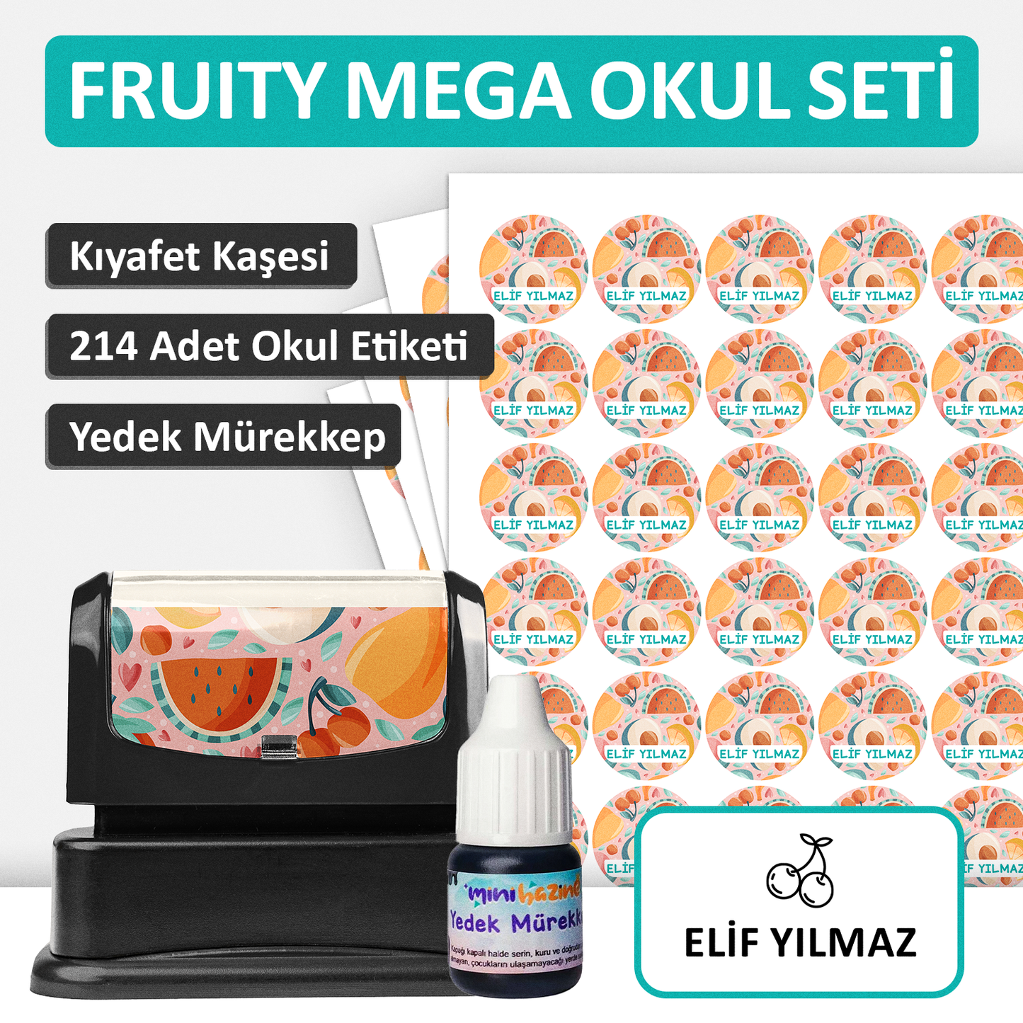 Fruity Tasarımlı Mega Okul Seti