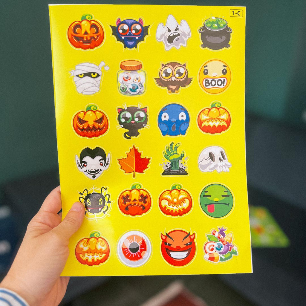 52 Adet Halloween Cadılar Bayramı Tasarımlı Etiket Seti