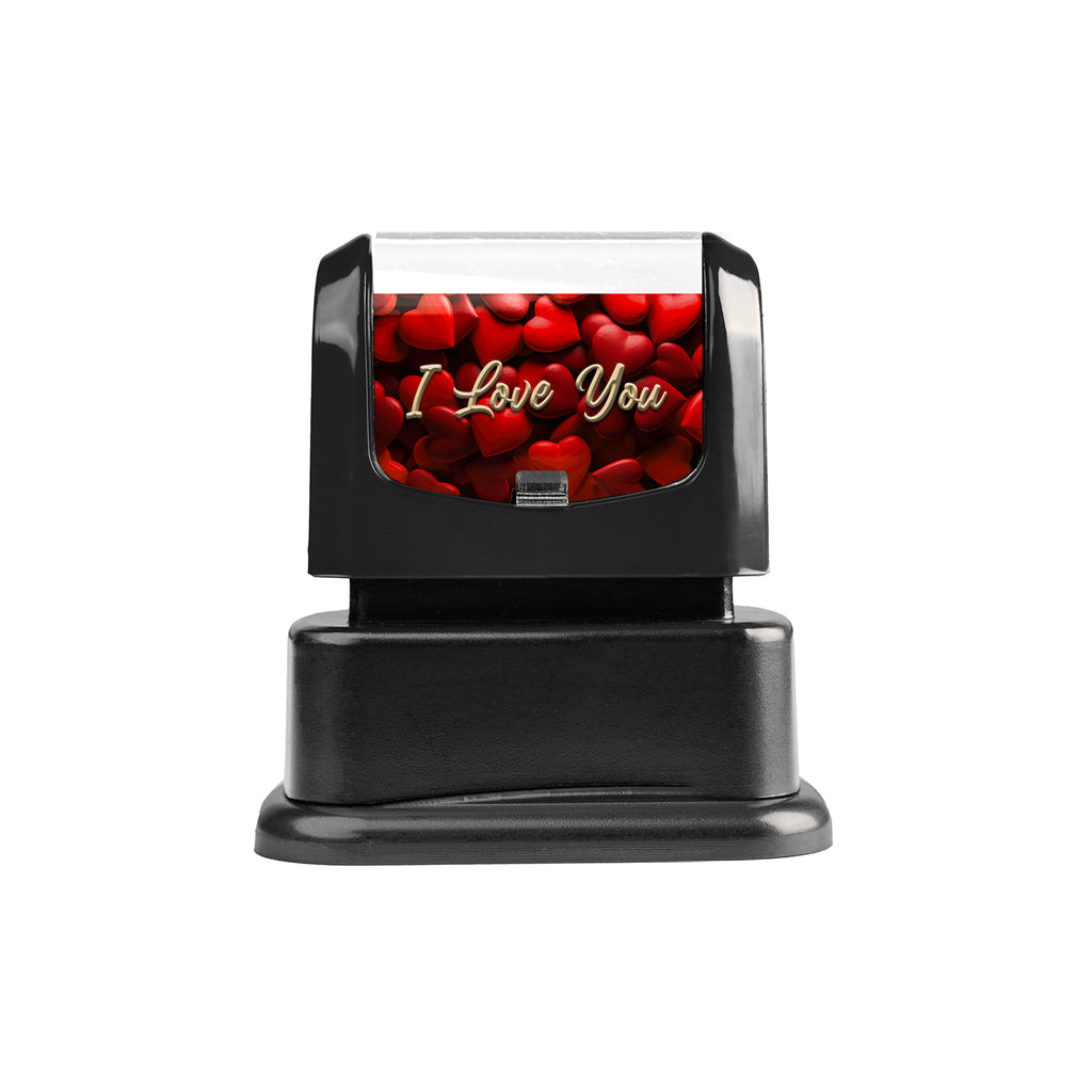 Kalp - I Love You Tasarımlı Kişiye Özel Kıyafet Kaşesi
