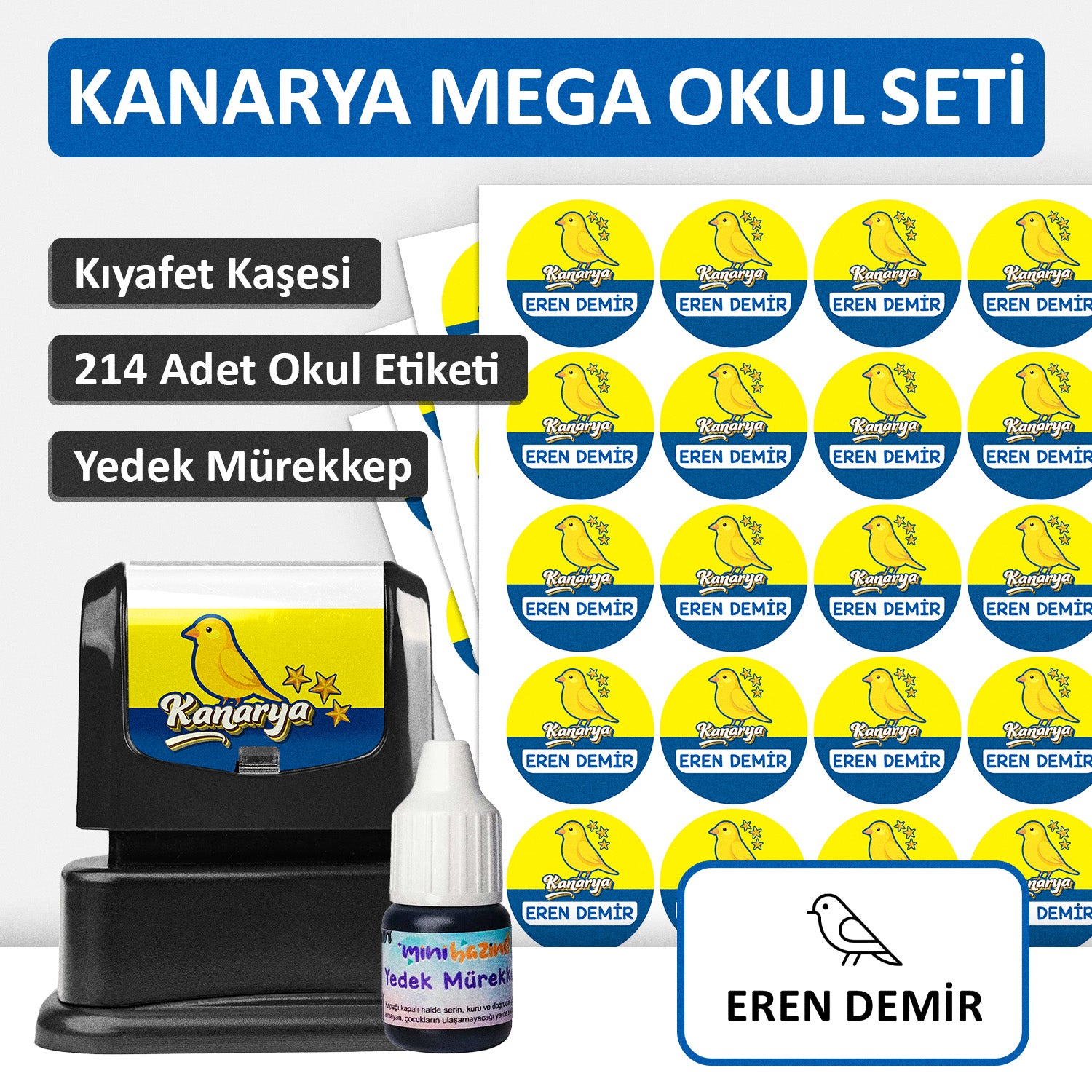 Kanarya Tasarımlı Mega Okul Seti