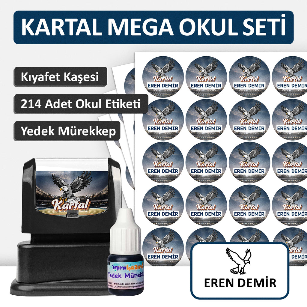 Kartal Tasarımlı Mega Okul Seti