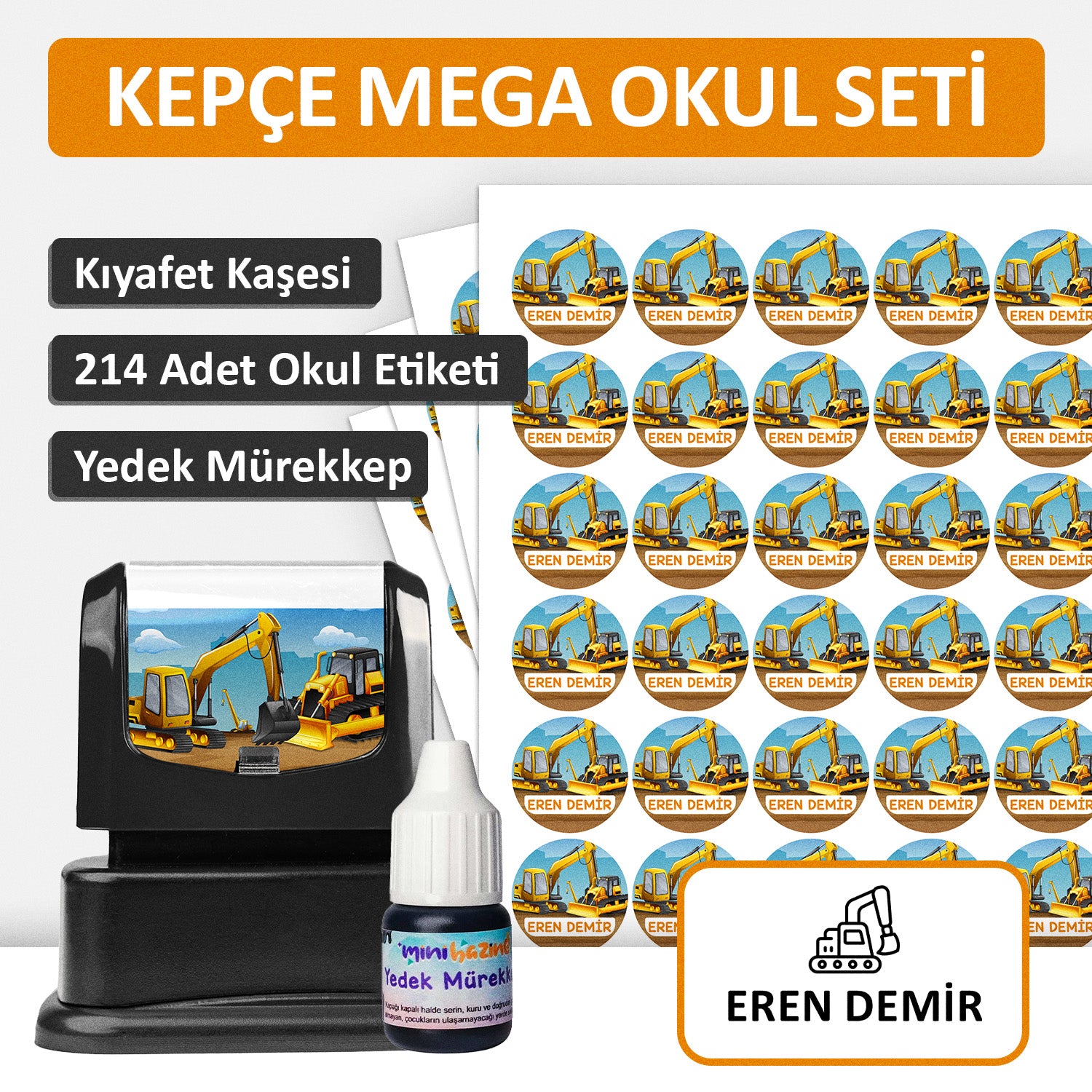 Kepçe Tasarımlı Mega Okul Seti
