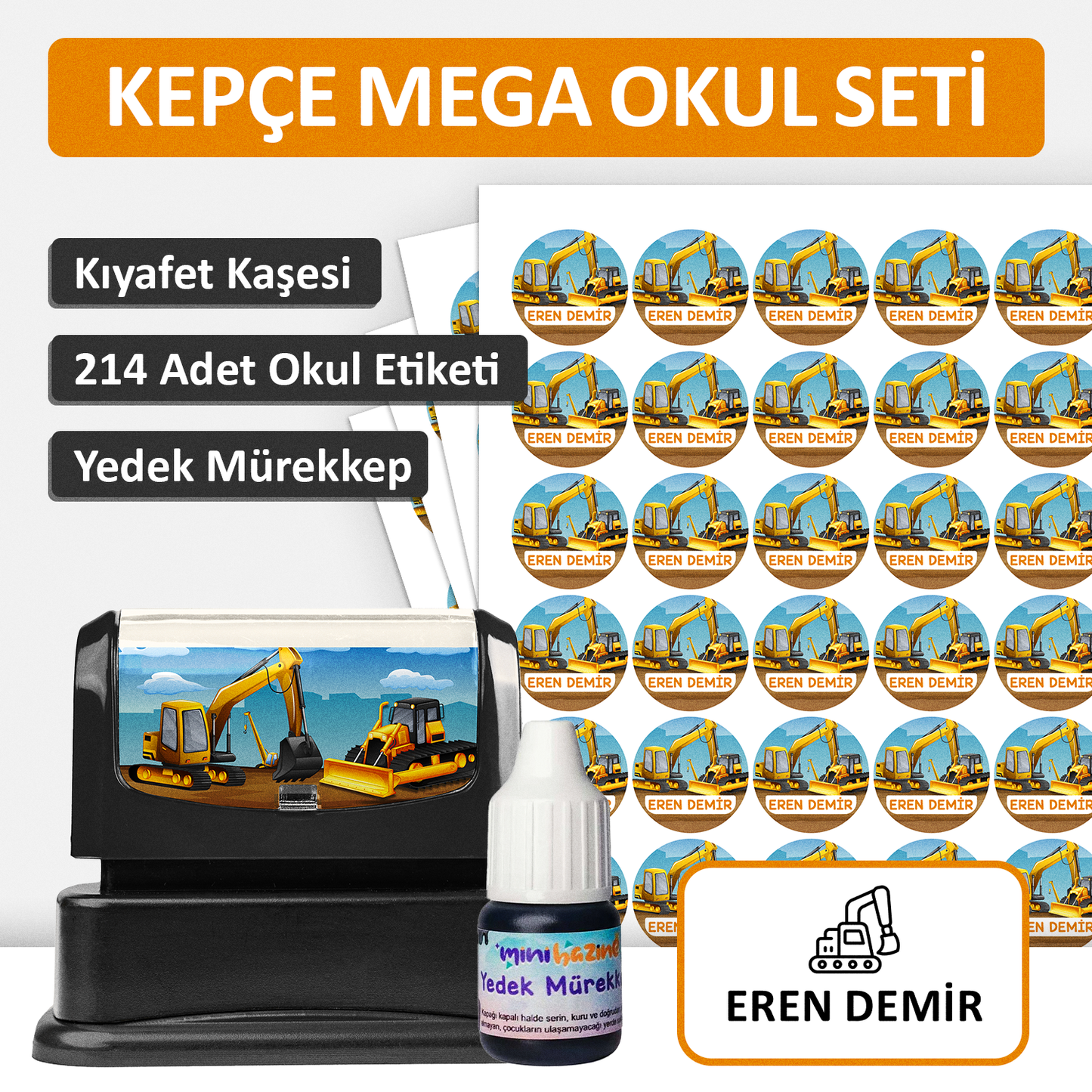 Kepçe Tasarımlı Mega Okul Seti