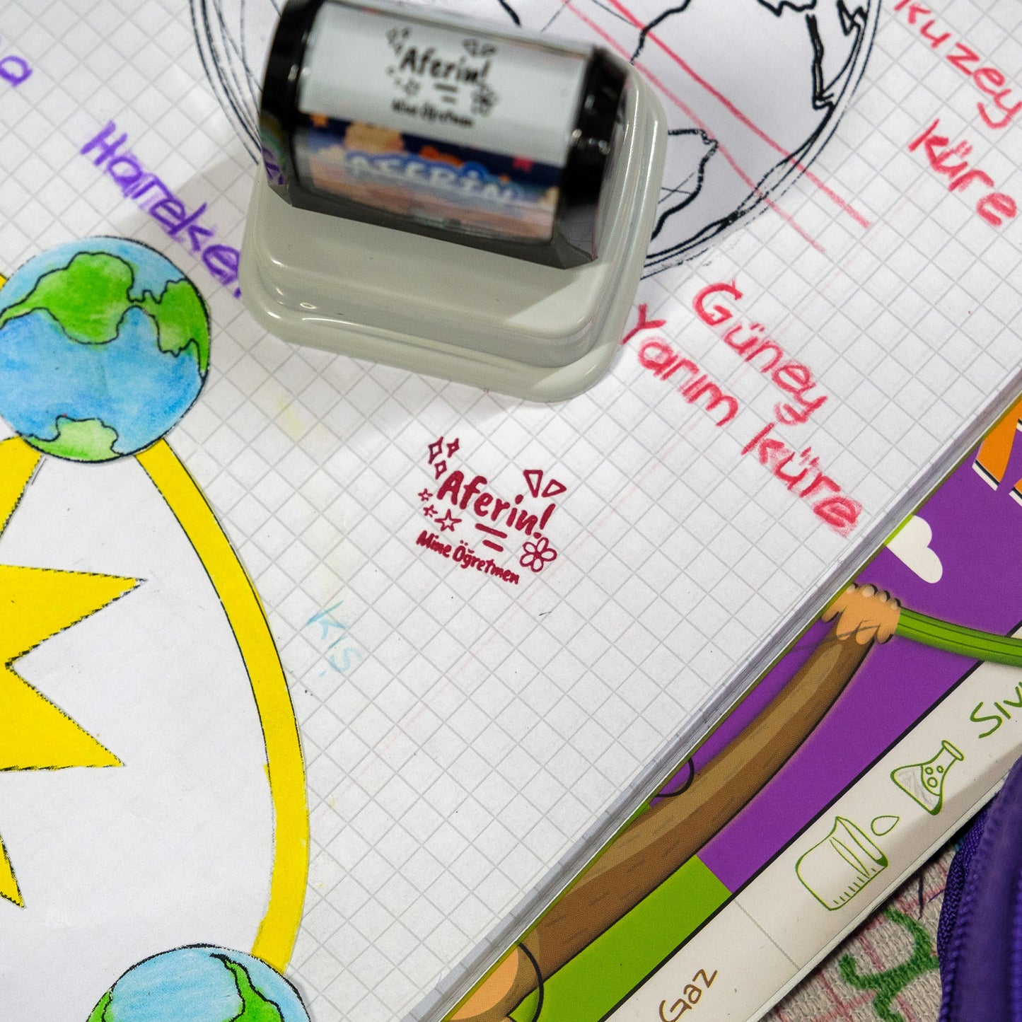 Kişiye Özel Aferin Öğretmen Kaşesi – İsimli Ödül Kaşesi