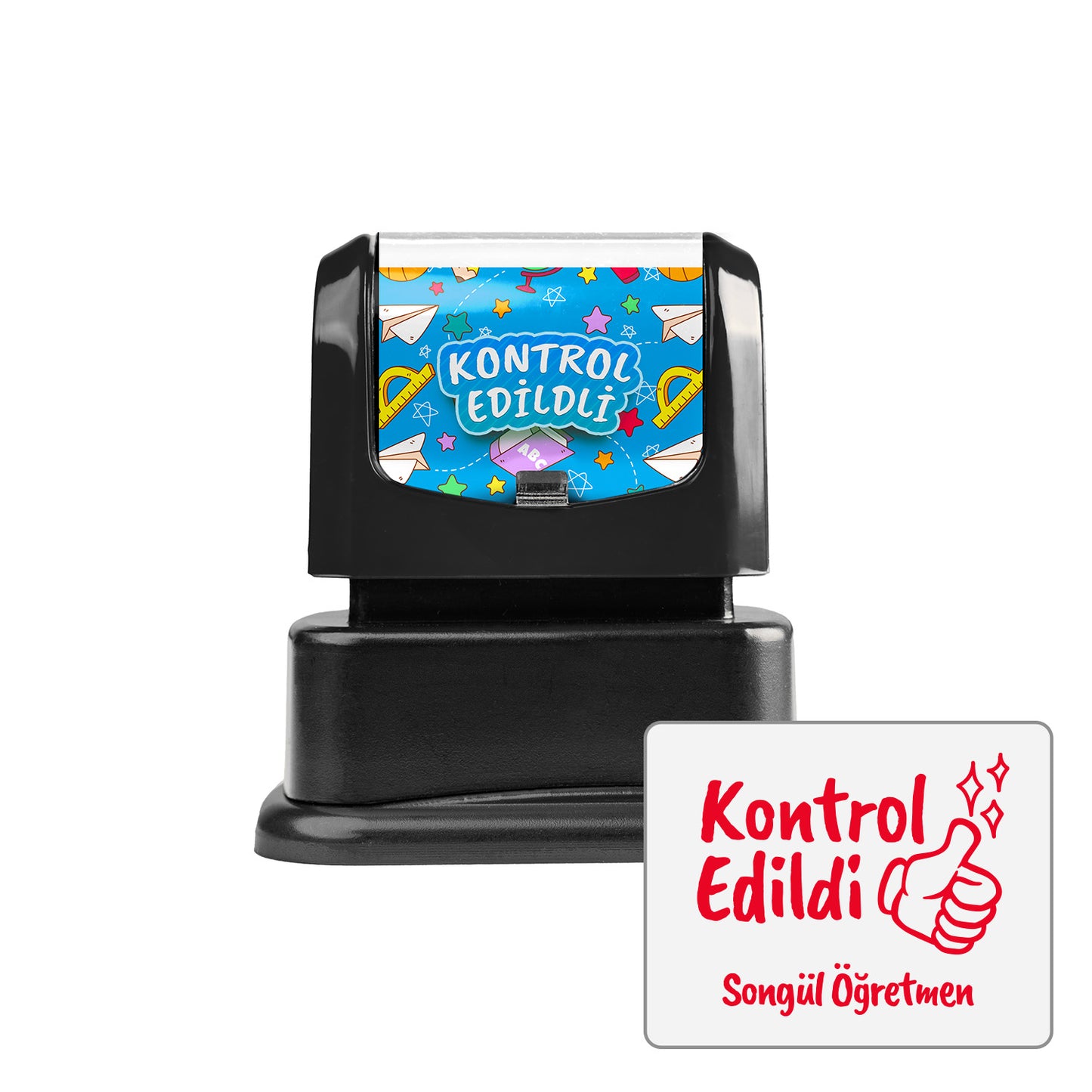 Kişiye Özel Kontrol Edildi Öğretmen Kaşesi – İsimli Kaşe