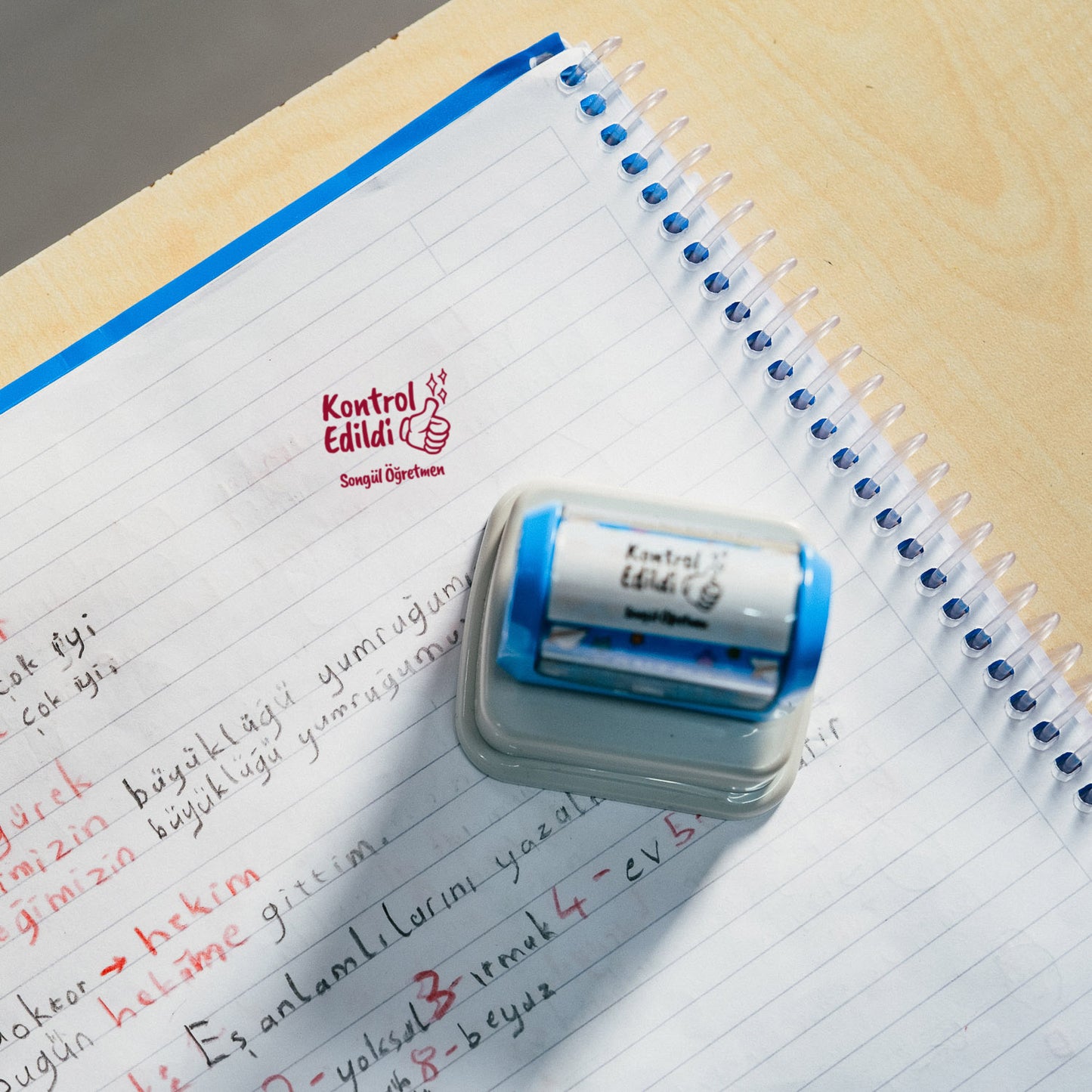 Öğretmen Kaşesi Seti - Kontrol Edildi + Aferin + Tebrikler İyi Çalışma