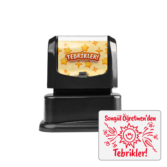 Kişiye Özel Tebrikler Öğretmen Kaşesi – İsimli Ödül Kaşesi