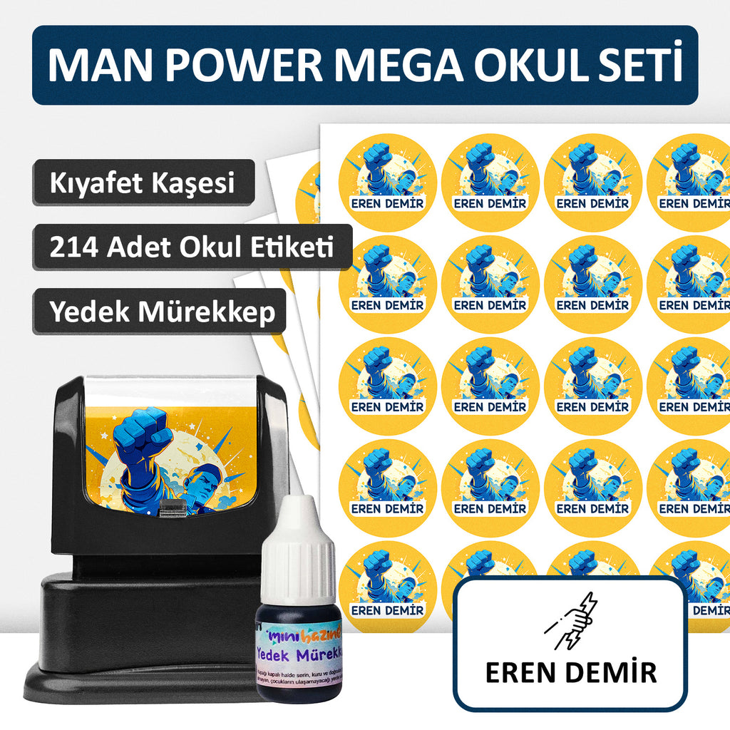 Man Power Tasarımlı Mega Okul Seti