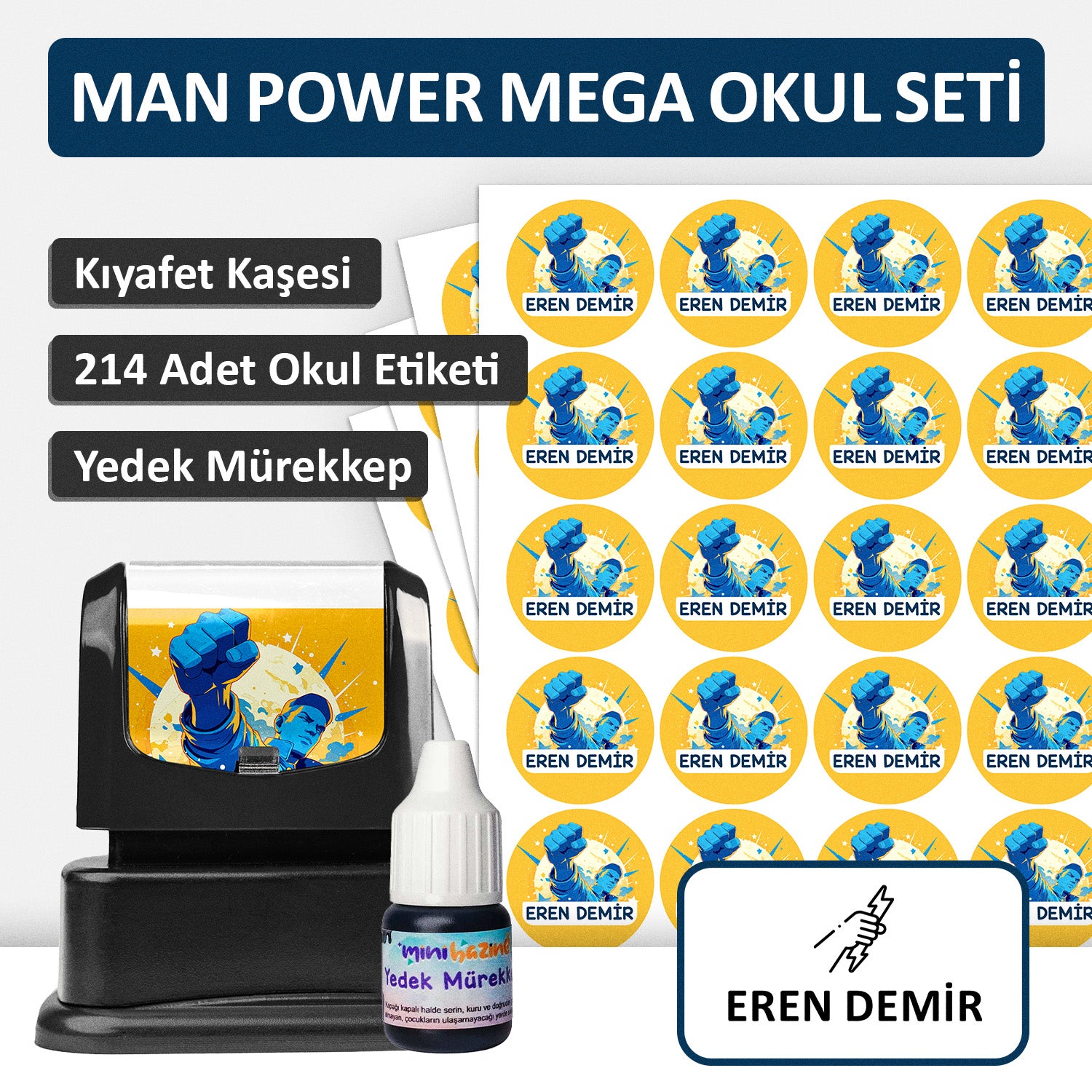Man Power Tasarımlı Mega Okul Seti