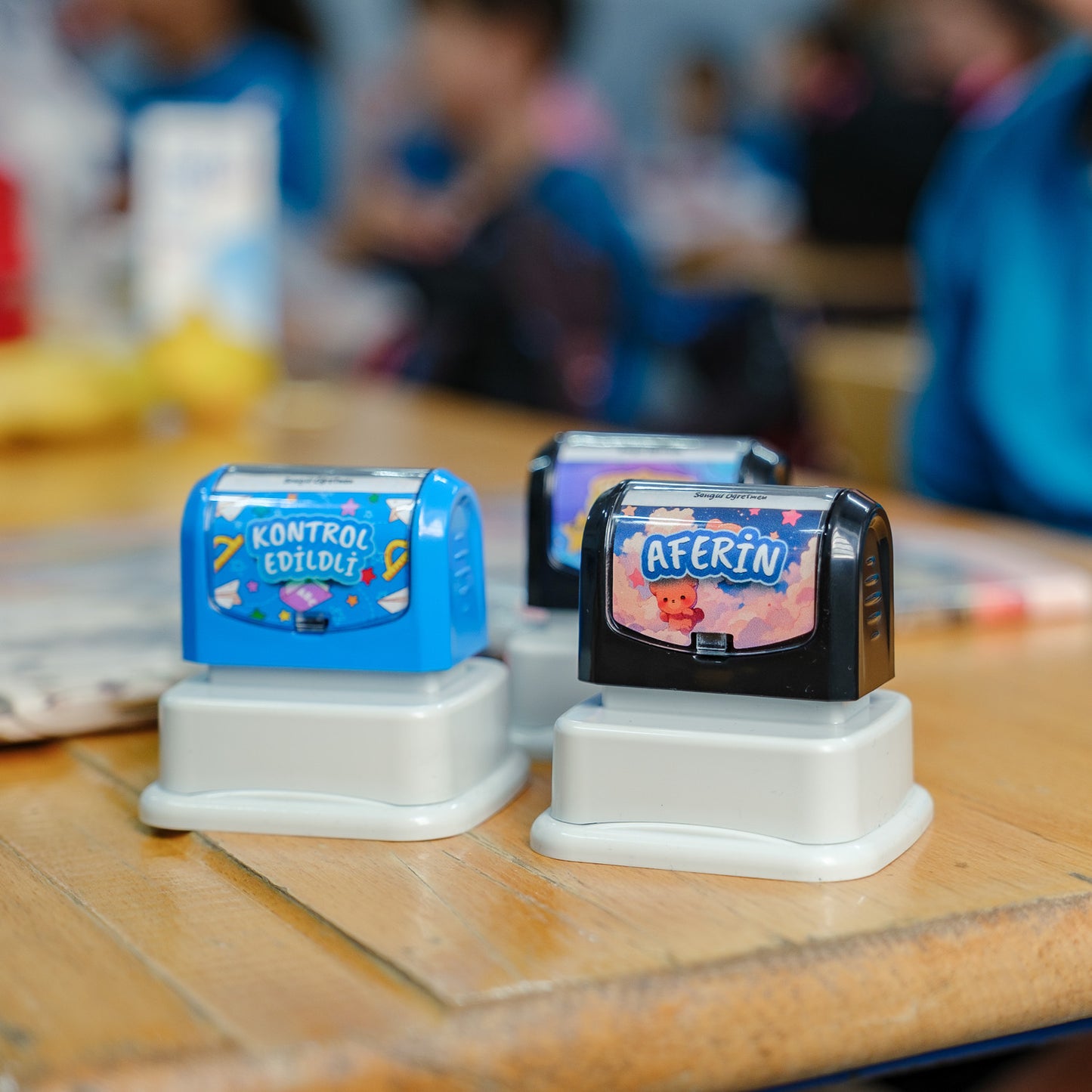 Öğretmen Kaşesi Seti - Kontrol Edildi + Aferin + Tebrikler İyi Çalışma