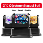 Öğretmen Kaşesi Seti - Aferin + Başarılı + Tebrikler