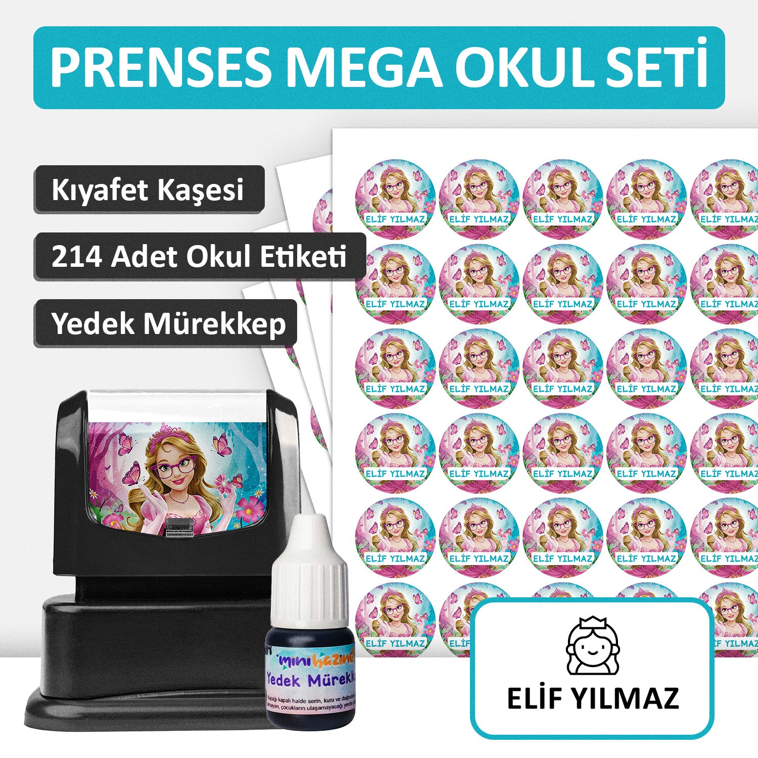 Prenses Tasarımlı Mega Okul Seti
