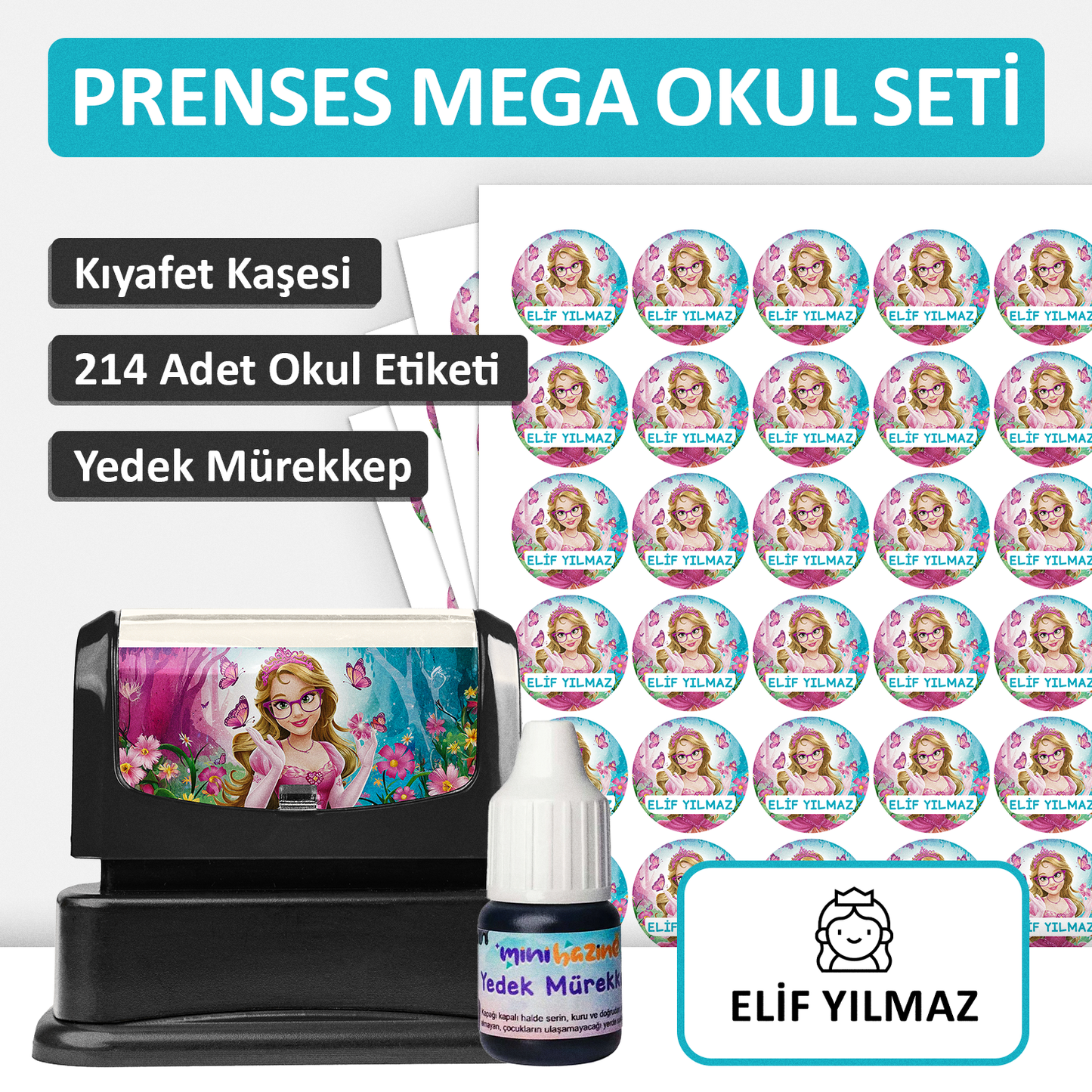 Prenses Tasarımlı Mega Okul Seti