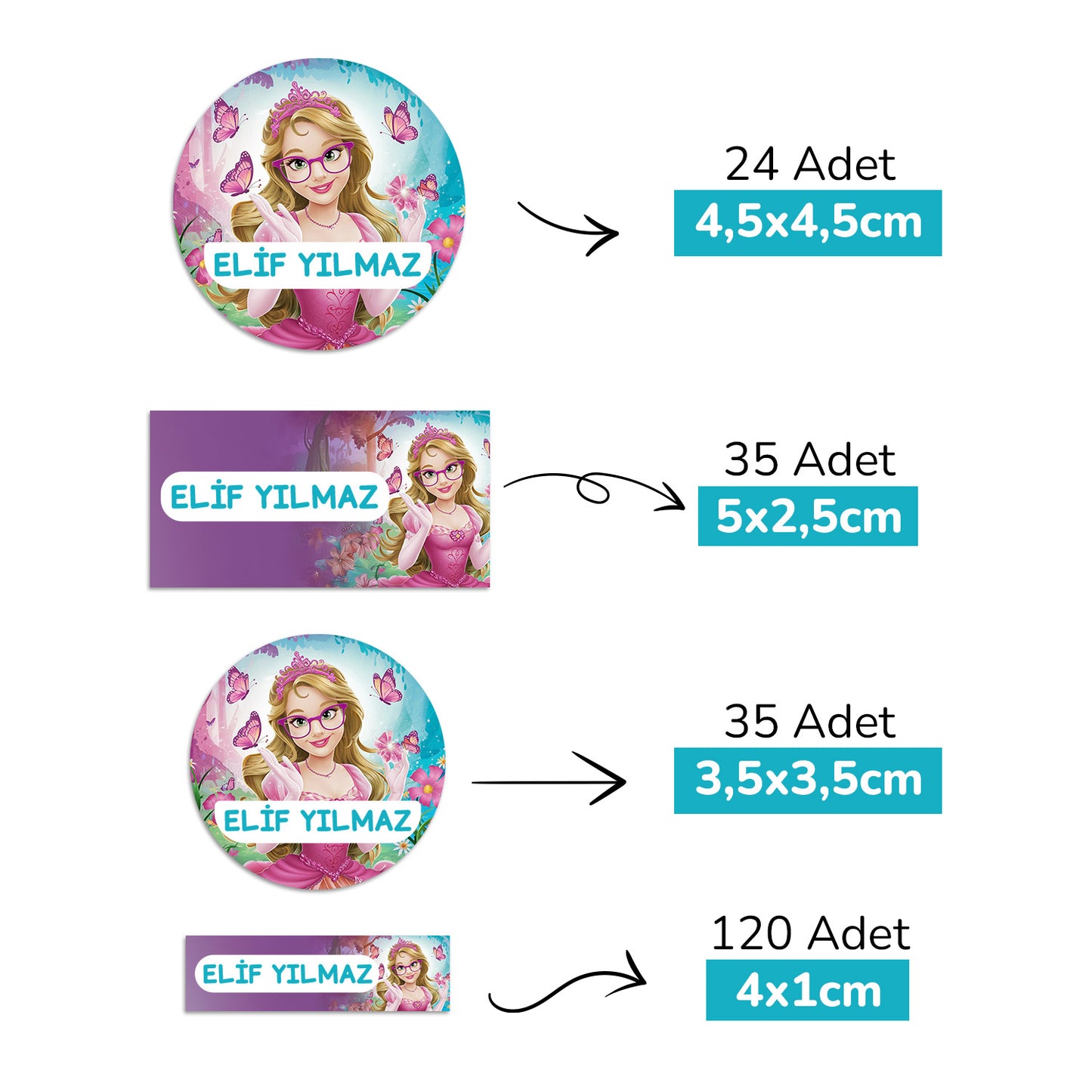 Prenses Tasarımlı Mega Okul Seti