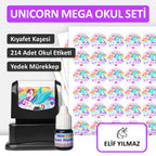 Unicorn Tasarımlı Mega Okul Seti
